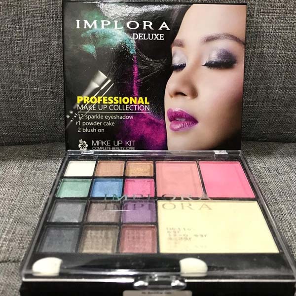 Implora Eyeshadow Pallete + Blush On ( palet eye shadow ) Palette