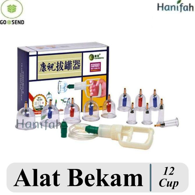 Alat Bekam Kangzhu Isi 12 Cup Original | Bekam Angin Kangzhu 12 Kop
