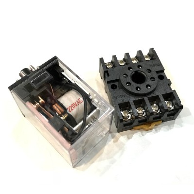 Relay socket - Relay AC 220V 10A 8P - Soket AC 8P