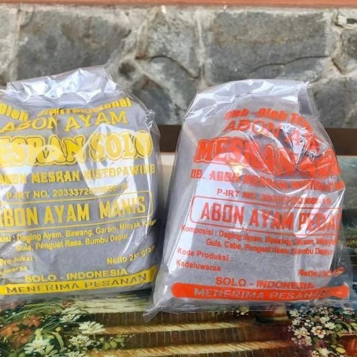 

ABON AYAM MESRAN SOLO 250G MANIS / PEDAS - MANIS