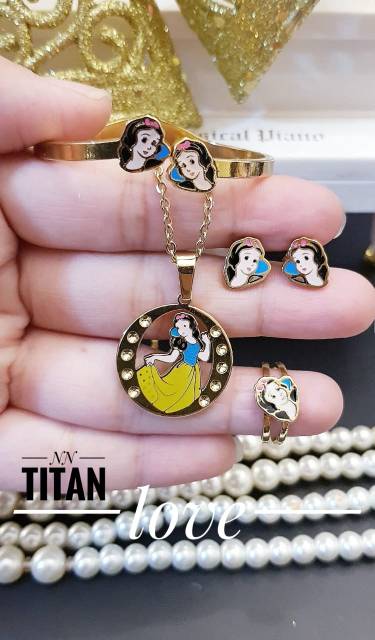 Titanium set perhiasan anak 1915j
