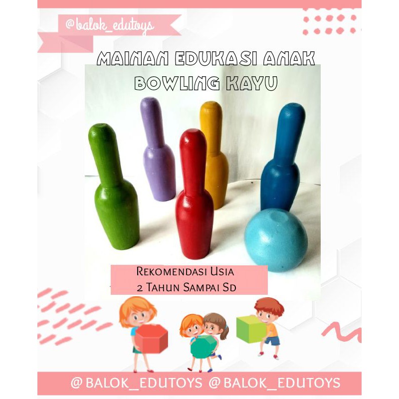 BOWLING KAYU MAINAN ANAK