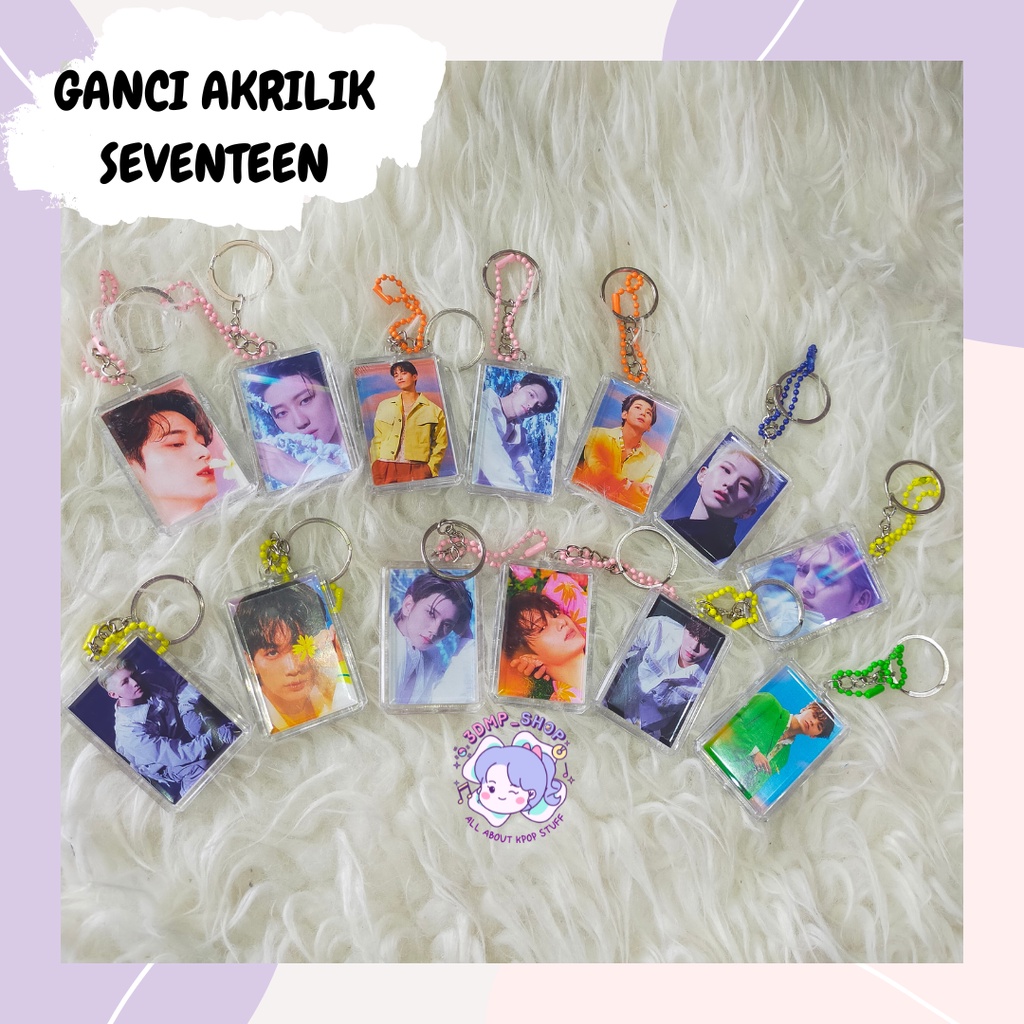 Gantungan Kunci Ganci Keychain Seventeen Mingyu Woozi The8 Scoups Joshua Dino dk hoshi jun Vernon