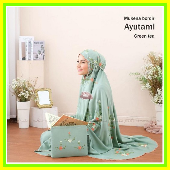 Cod Mukena Dewasa Farrah Jumbo By Dlusia Terbaru 2022 Mukena Dewasa Rayon Bordir Ayutami Greentea