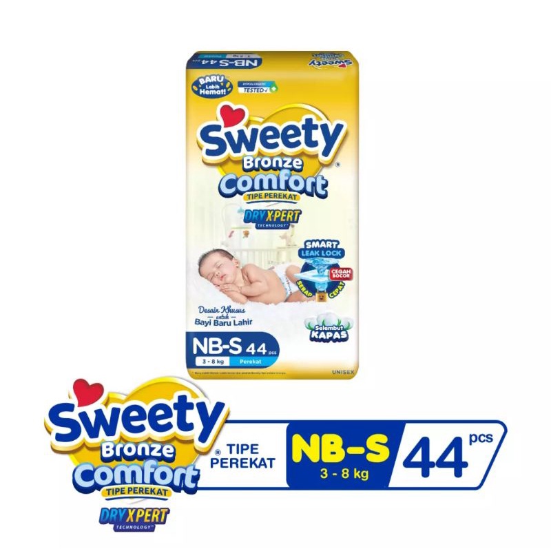 MamyPoko Perekat M 40 / NB-S44 Tape Popok Bayi Baru lahir Promo M40 sweety Newborn New Born NB S 44