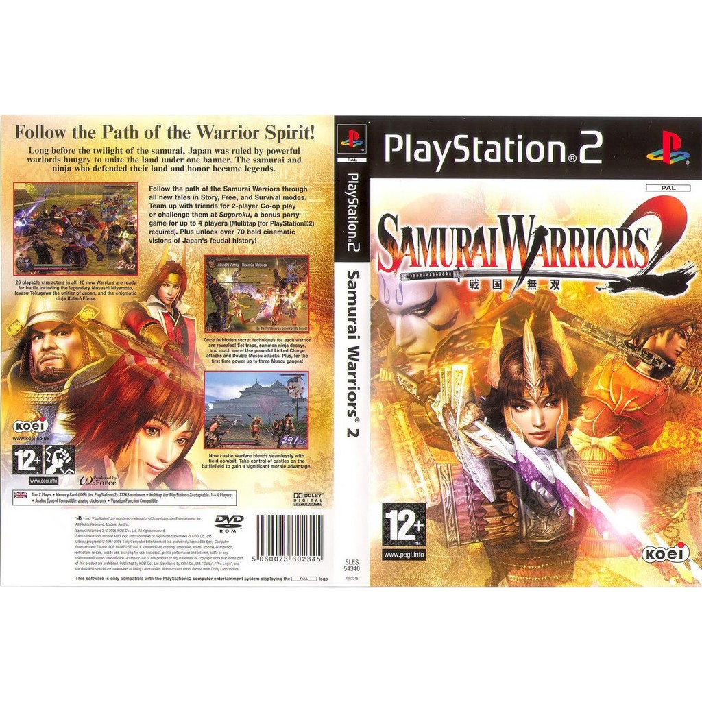 Kaset PS2 SAMURAI WARRIOR 2