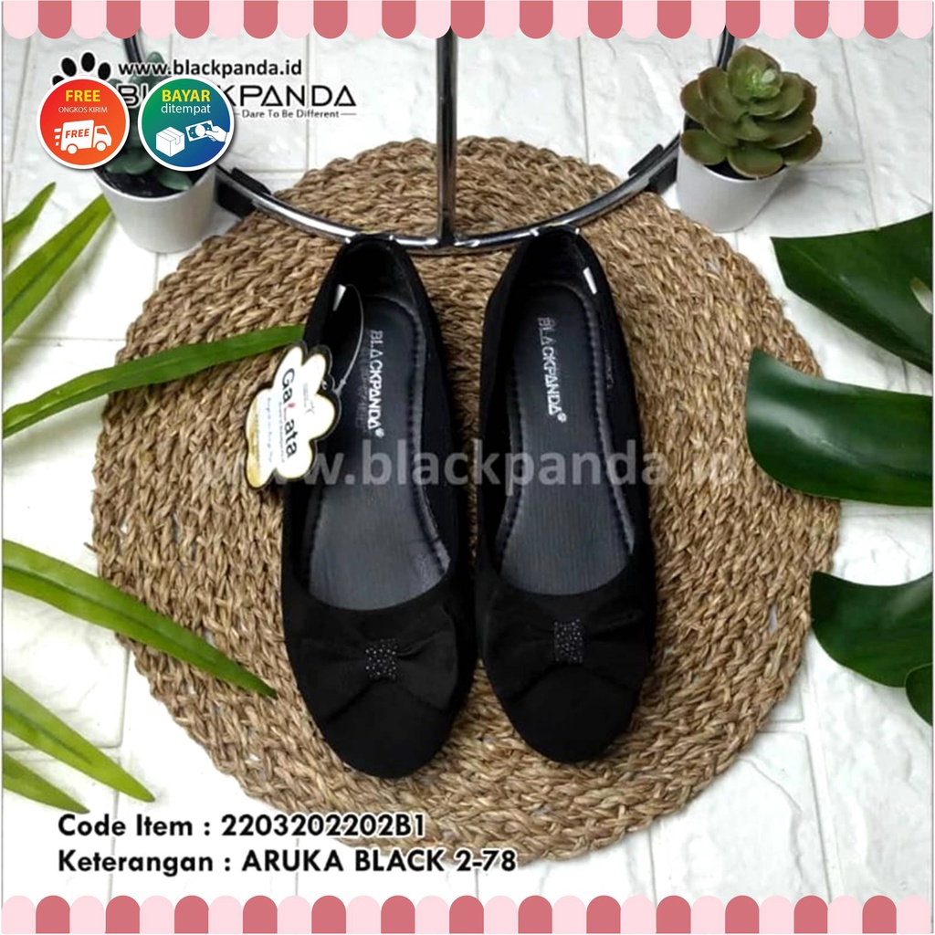 Blackpanda Flat Shoes / Sepatu Black Panda / Sepatu Wanita / Flatshoes Wanita / Black Panda Aruka