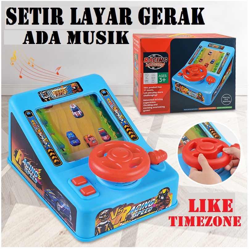 DIY KREATIF MAINAN ANAK MESIN SETIR LAYAR BOX GERAK SIMULASI DRIVE PENGEMUDI PRETEND PLAY GAME TIMEZ
