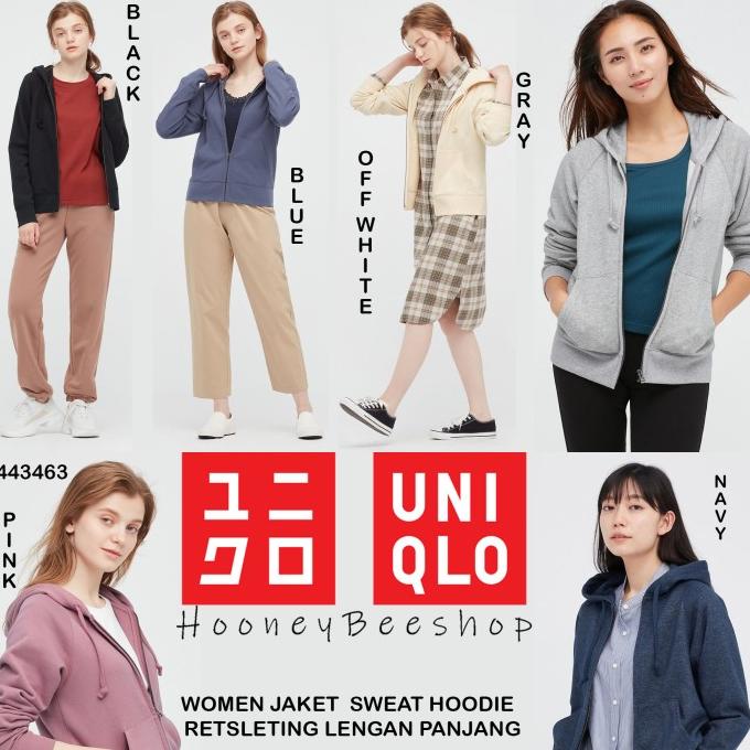 ORIGINAL UNIQLO - JAKET WANITA SWEATER HOODIE Women Jacket Tebal Bagus