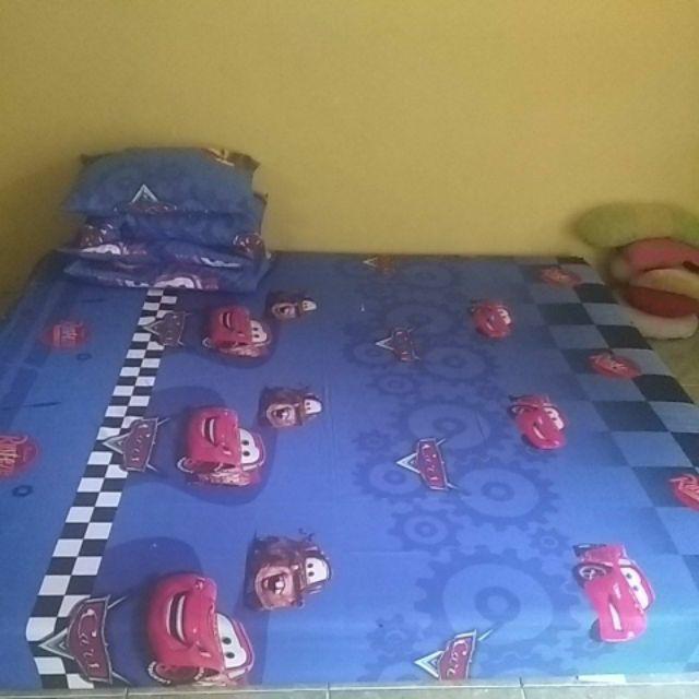 Grosir Seprei Homemade Motif Blue Cars Murah Berkualitas