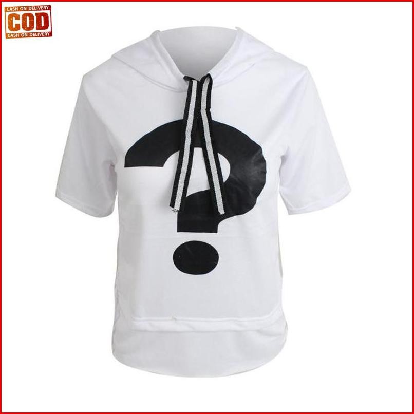 '664{ Awkarin Hoodie Pink Baju Atasan Sweater Wanita Lengan 3/4 Pakaian - Putih ”