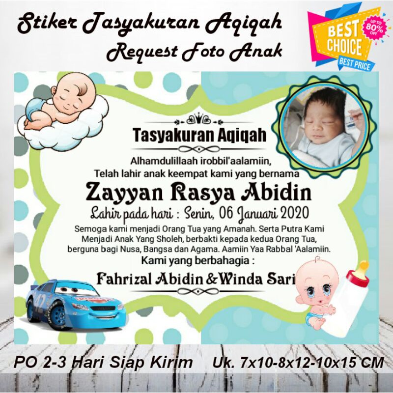 

MURAH - STIKER SYUKURAN AQIQAH