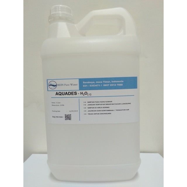 Aquades / Aquadest / Air suling / Air Murni 5 Liter | Shopee Indonesia