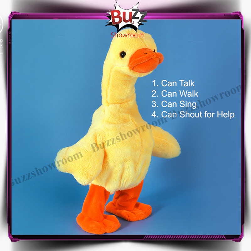 Walking Singing Duck Mainan Anak Boneka Bebek Meniru Suara Berjalan Bernyanyi