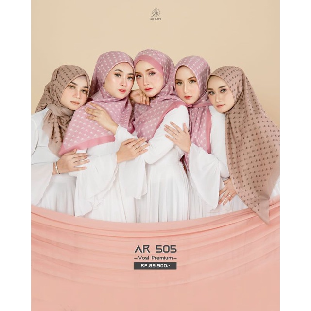 Hijab Jilbab Segi Empat Arrafi AR 505 Motif AR Terbaru Terlaris || Anniha Collection
