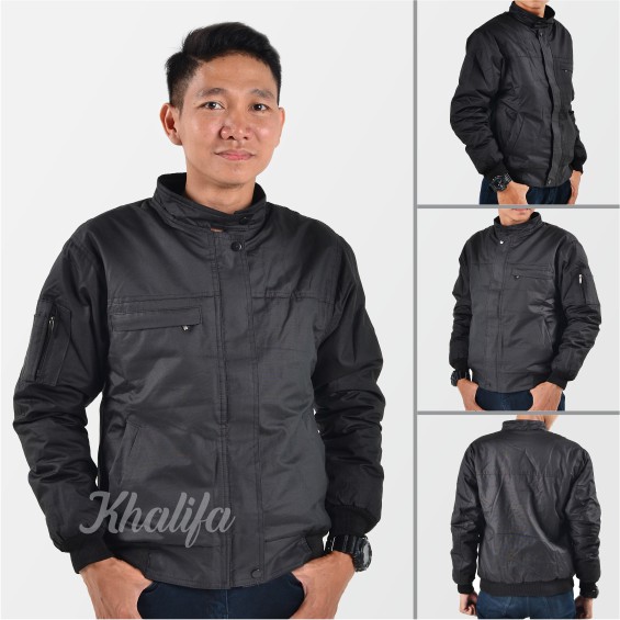 JAKET ANTI BARA ANTI AIR ANTI ANGIN / LENGAN KERAH / RIP /JAKET BROWN / JAKET BOMBER / GLOSSY