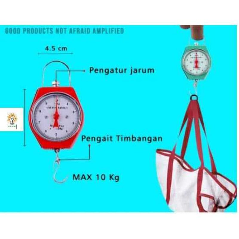 Timbangan Gantung Manual 10KG Hanging Scale Timbangan Travel body Besi