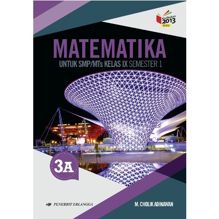 Buku Matematika 3a Smp Kelas Ix 9 M Cholik Adinawan Erlangga Shopee Indonesia