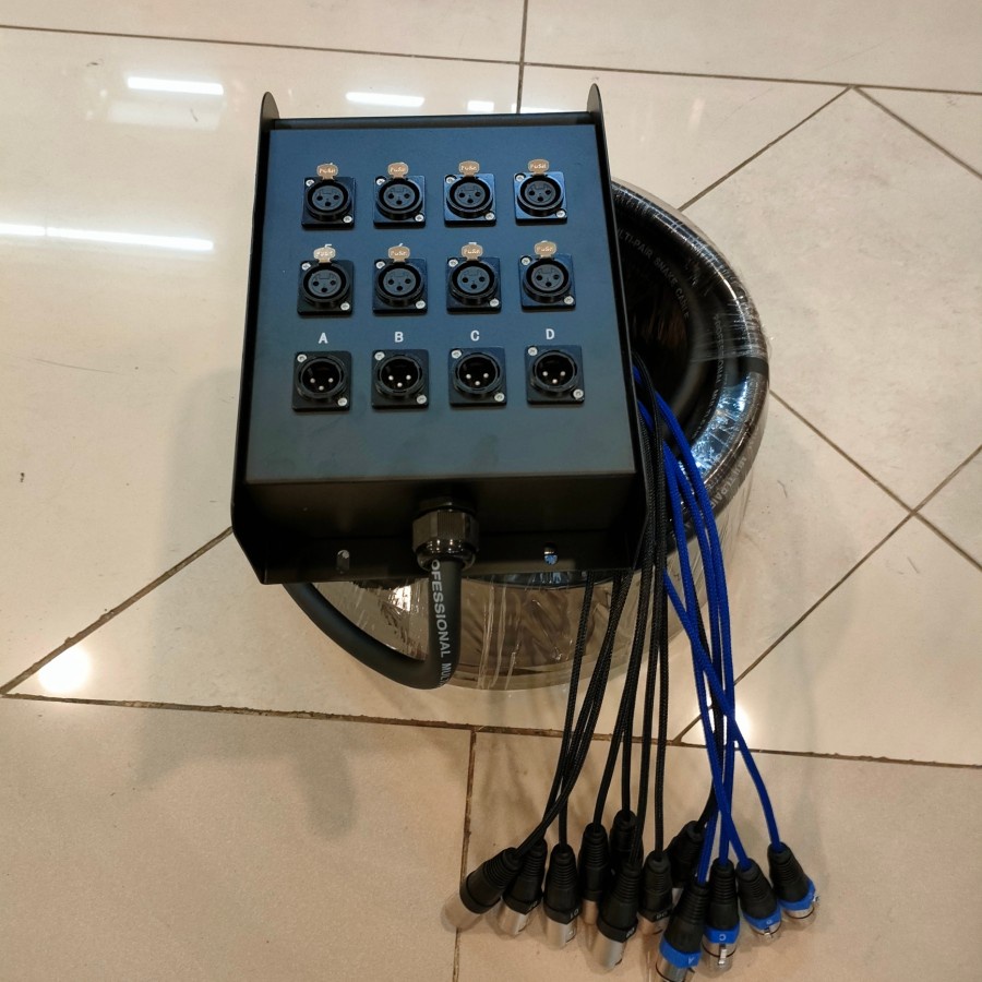 (Snake 12ch)Kabel Snake 12 Channel 8 input 4 Output Original SOUNDCREST 30 Meter