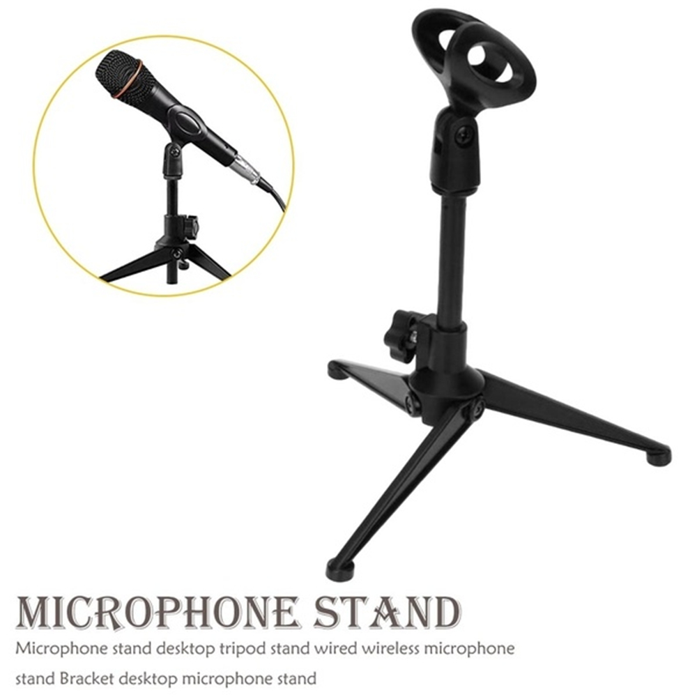 ELEGANT Adjustable Holder Desktop Standing Tripod 180° Rotating ABS Mic Clip Durable Live Broadcast Microphone Stand Rack/Multicolor