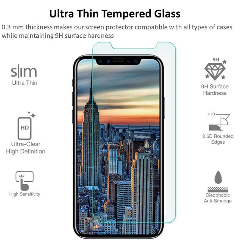 Pelindung Layar Tempered Glass Premium untuk iPhone X