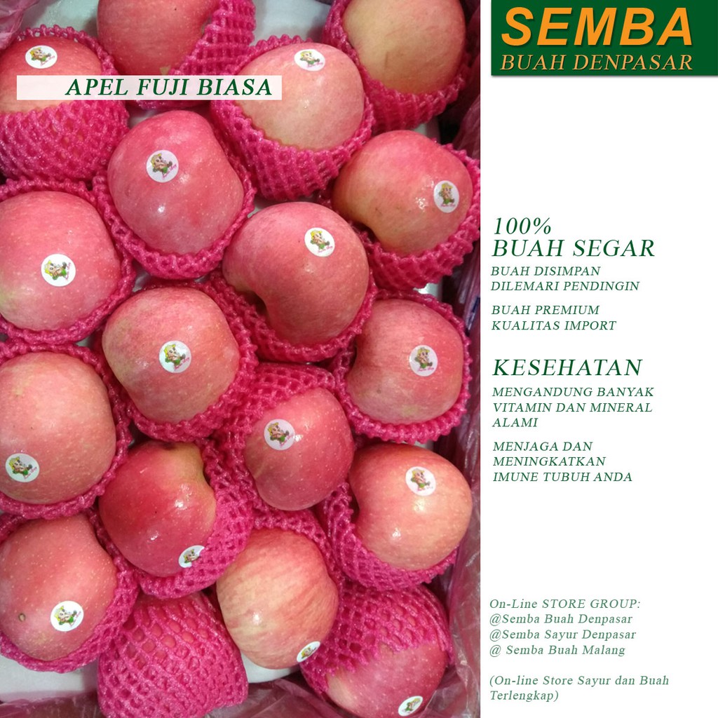 

APEL FUJI BIASA buah fruit sayuran sembako food makanan pangan fresh segar murah DENPASAR BALI