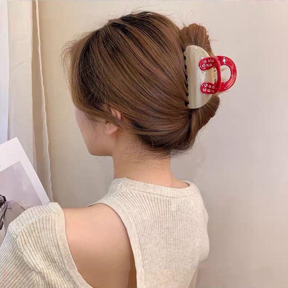 NEEDWAY Handbag Hair Claw Cute Lovely Simple Jepit Rambut Asam Asetat Hiu Klip Hiasan Kepala Gadis Gaya Korea Klip Rambut