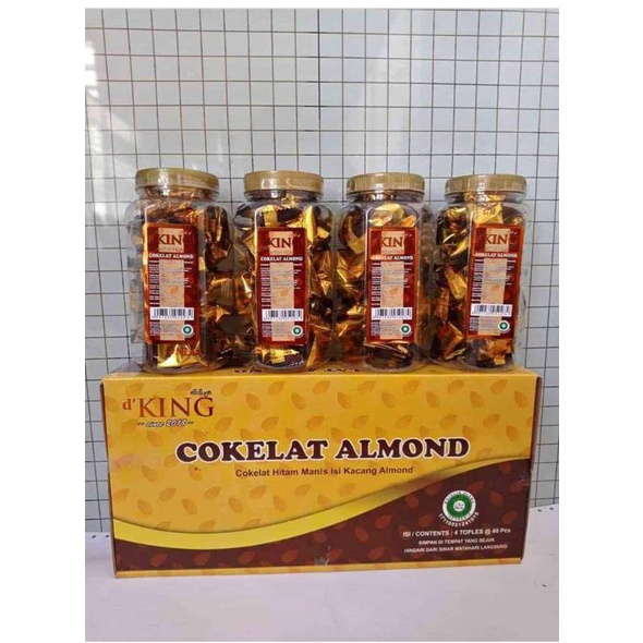 

D KING ALMOND COKELAT ISI 4 TOPLES