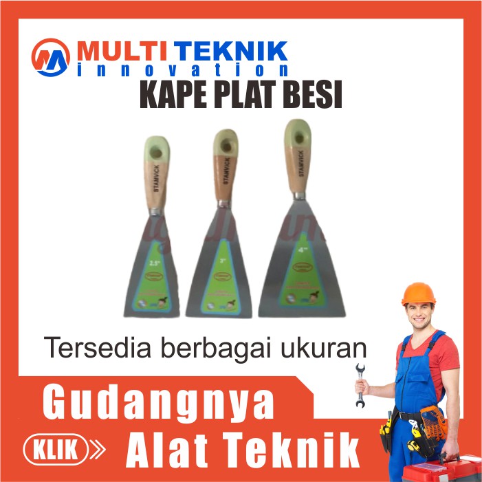 Kape Skrap Besi Stainless Dempul Plamir Tembok Instan Kayu Dinding MT312