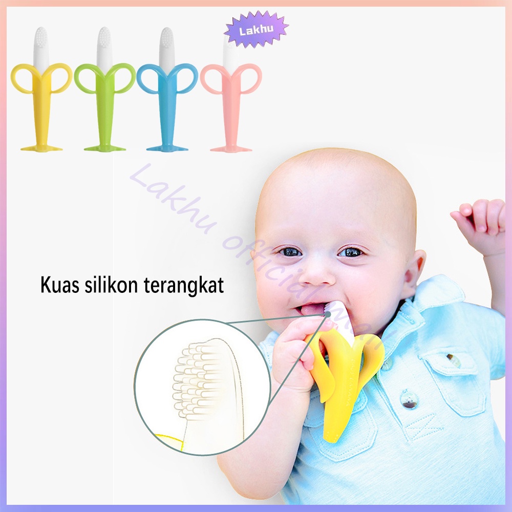 Lakhu Gigitan Bayi Bentuk Buah teether buah bayi silikon