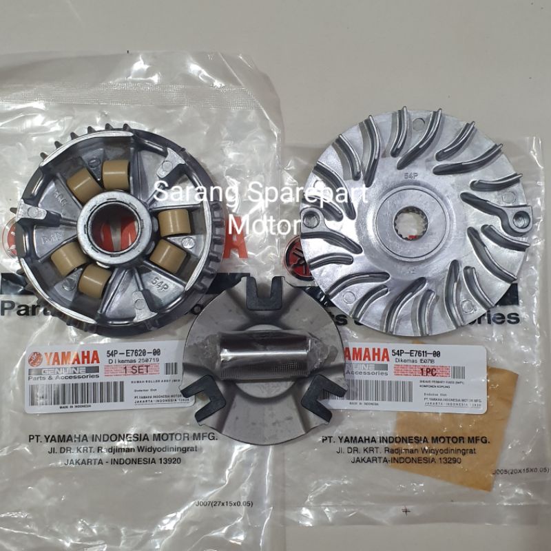 Rumah Roller Assy Set + Kipas Lawan Rumah Roller Mio J Soul GT 115 Xride 54P