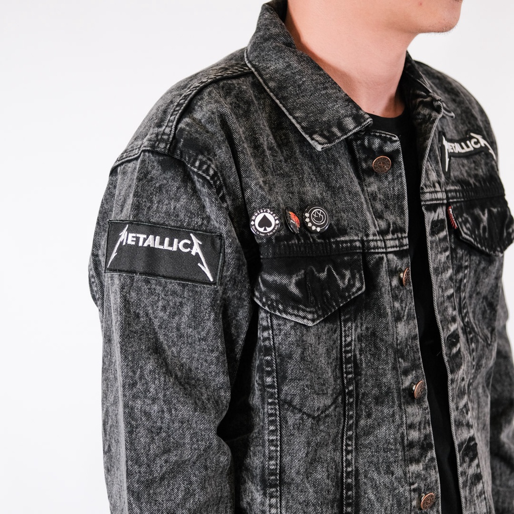 JAKET JEANS DENIM PATCH BORDIR - METALLICA