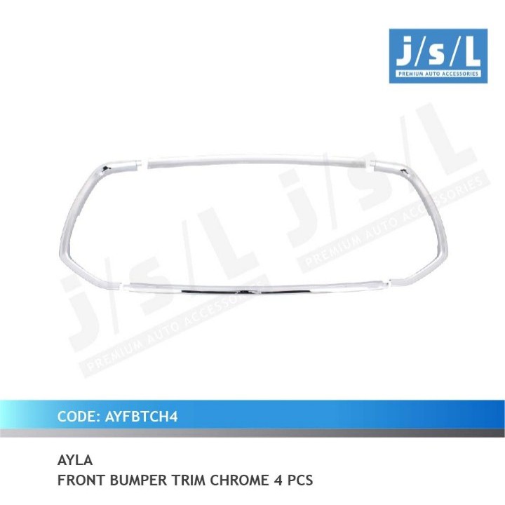 list bumper depan/front bumper trim ayla chrome 4pc