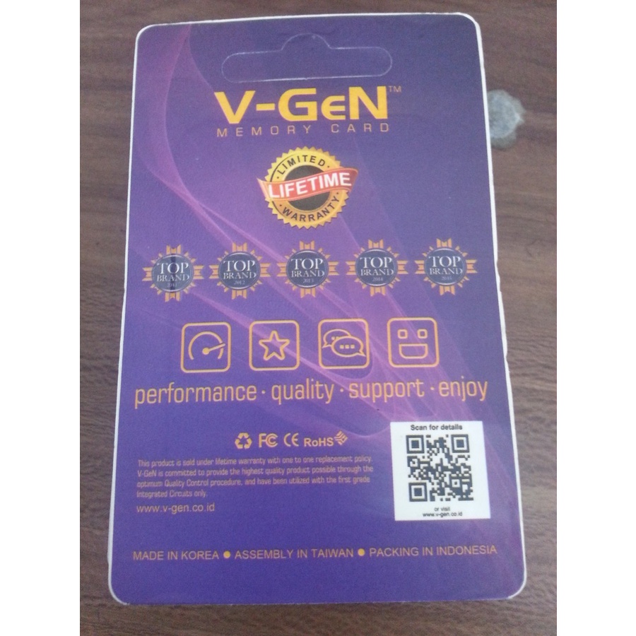 MICROSD MEMORY Card HP V-Gen / VGEN 8G 8GB Class6 High Grade