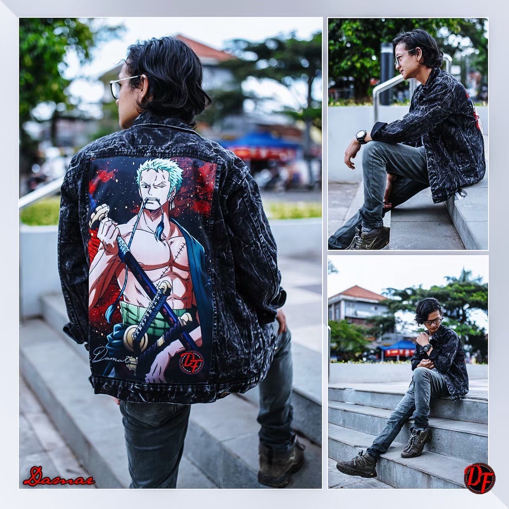 jaket pria denim jeans bergambar belakang/ jaket jeans pria terbaru 2022 /jaket pria printing/ jaket jeans pria bergambar terbaru/ jaket pria keren