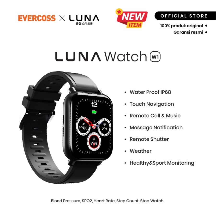 Smartwatch Luna W1 Garansi Resmi