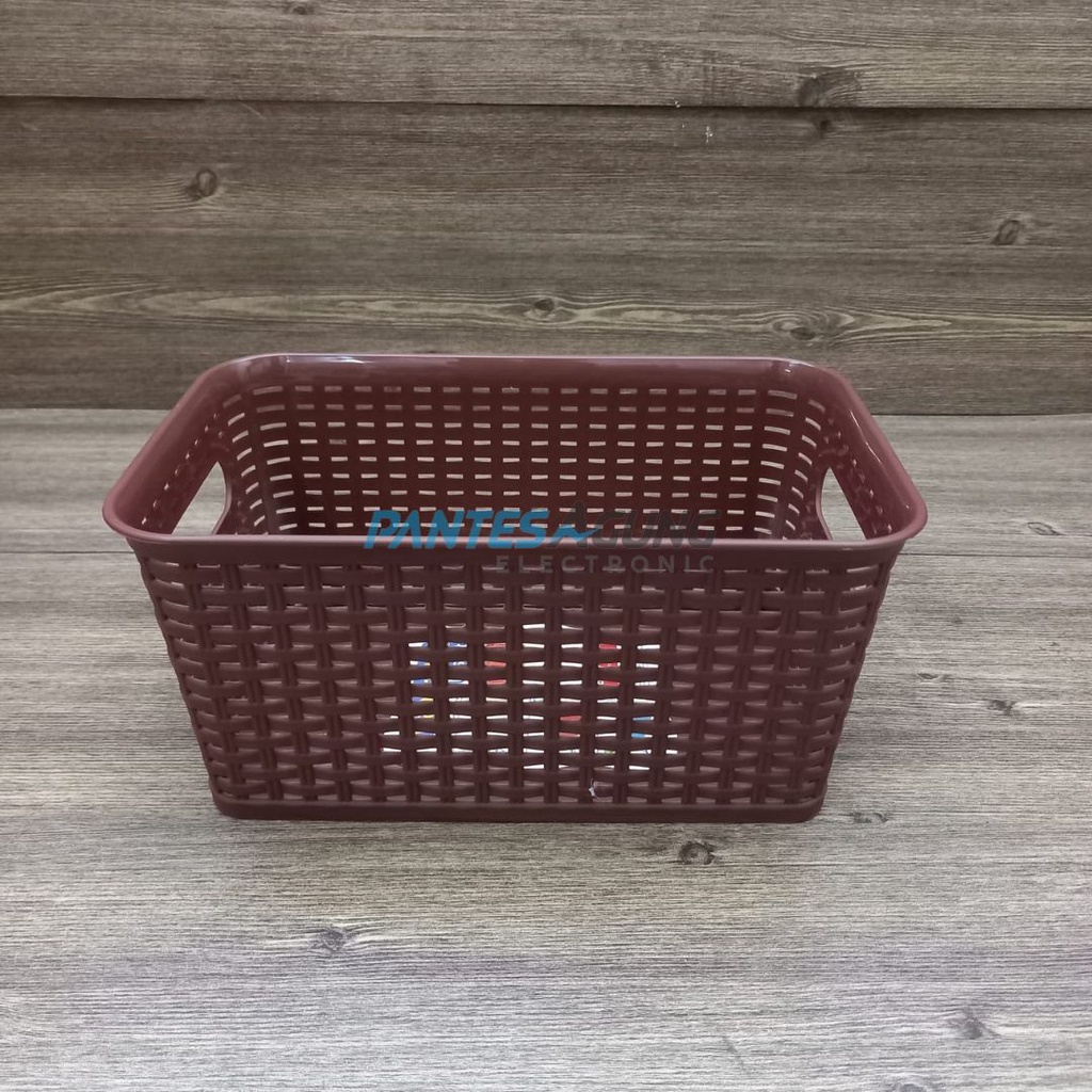 Keranjang / Storage Box Serbaguna Anyam Manhattan - BK282 (24.5CM)