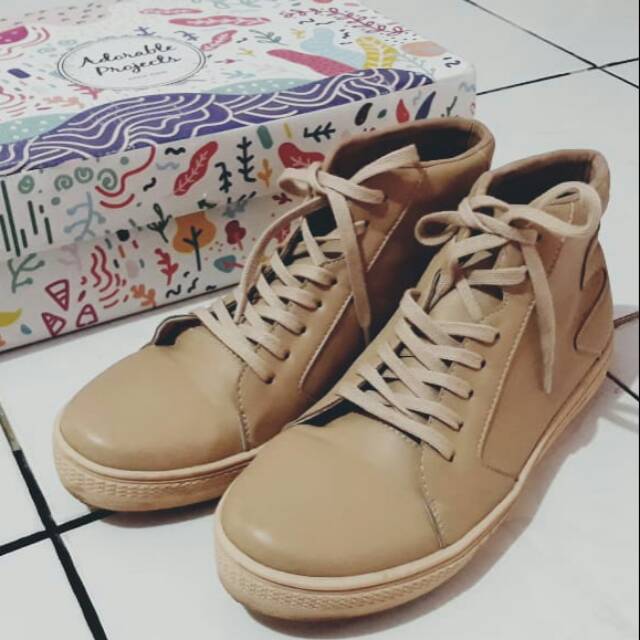 light brown sneakers