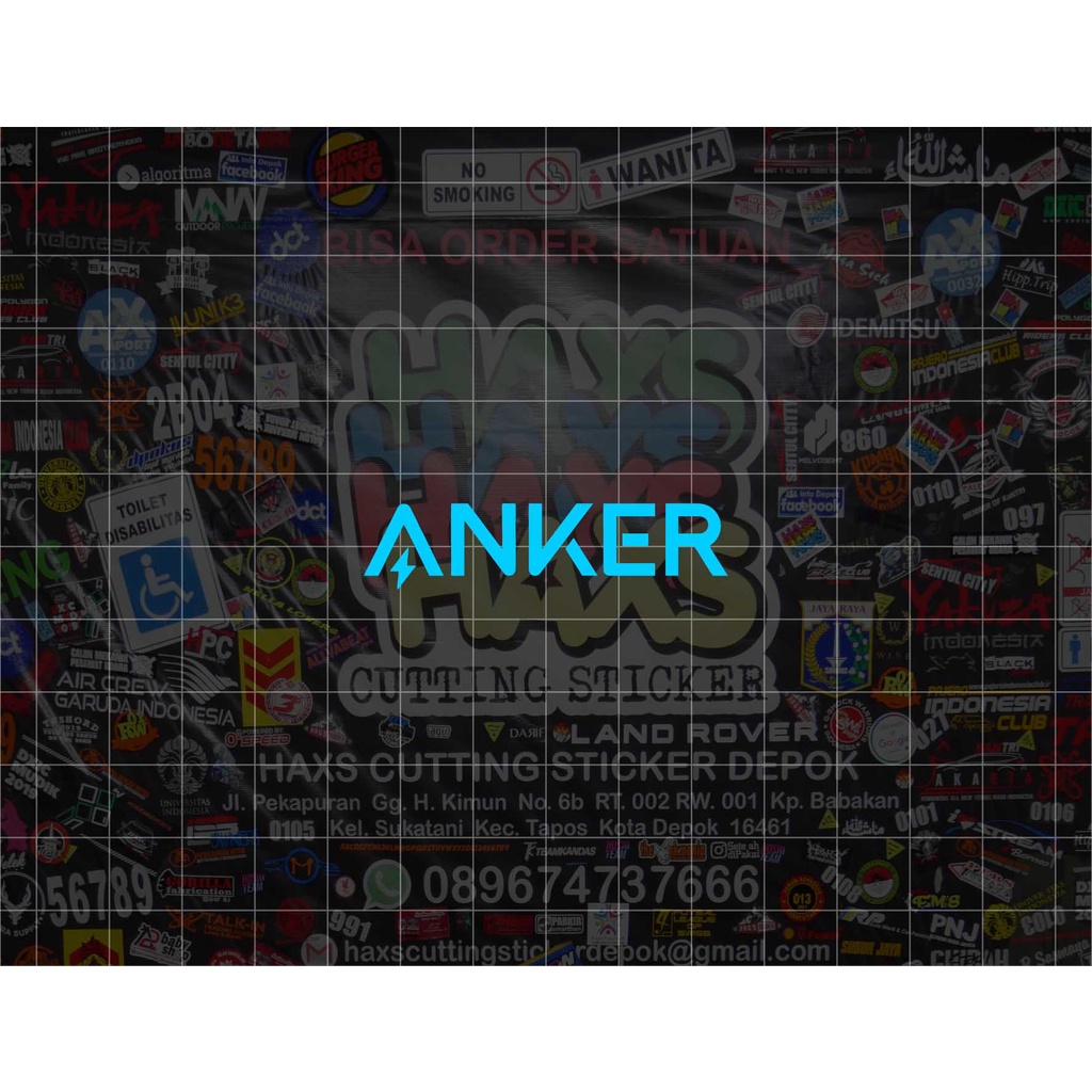 Cutting Sticker Logo ANKER Powerbank Ukuran 5 Cm