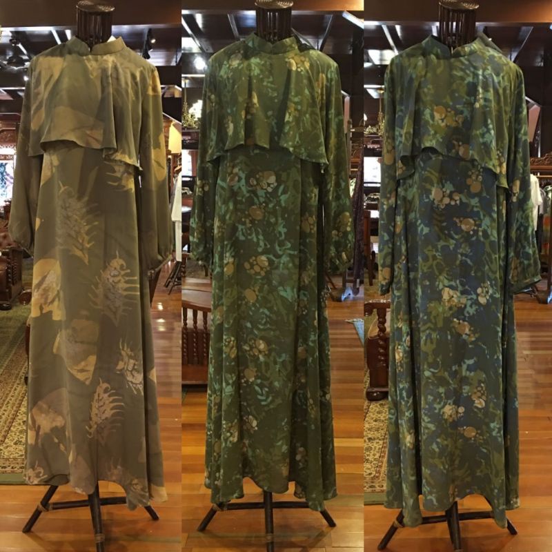 Nesya Dress Ceruti by Dian Pelangi TERBARU Busana Muslim Gaun Batik Pesta Pernikahan Wanita Cantik