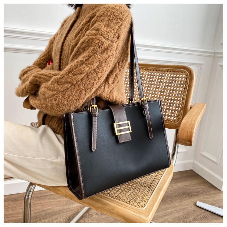 Tas Wanita Terbaru KULIT HITAM BESAR KERJA CANGKLONG KOREA BRANDED BATAM APPALA TA205B5 Cewek Kekini