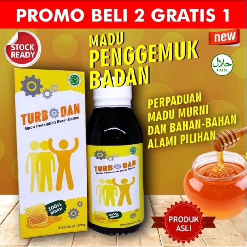 Turbodan Obat Vitamin Madu  Penggemuk Badan Dewasa Penambah  Nafsu makan