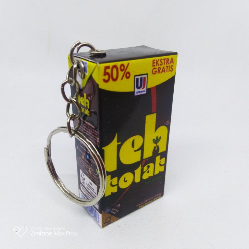 GANTUNGAN KUNCI UNIK MURAH MINIATUR KOTAK MINUMAN-Teh Kotak Original