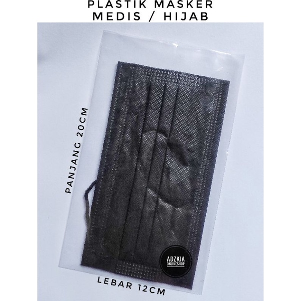Plastik Masker Medis Tanpa Lem / Plastik Masker Hijab / Plastik Opp Masker