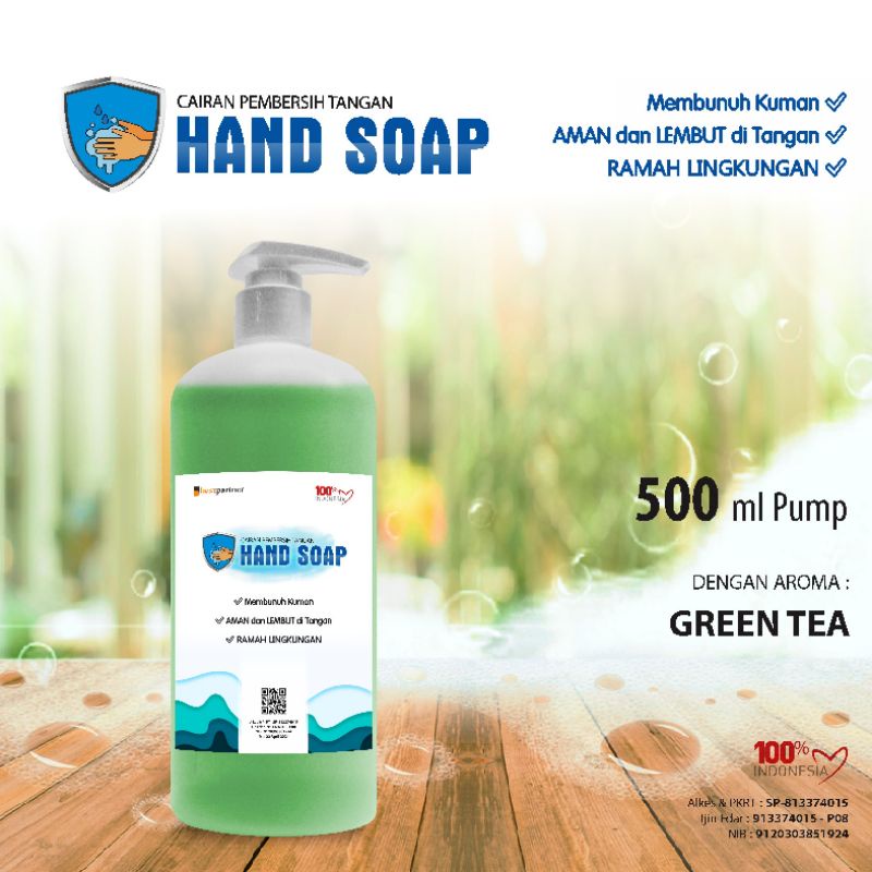 HandSoap pembersih tangan aneka aroma wangi segar kemasan pump 500 ml