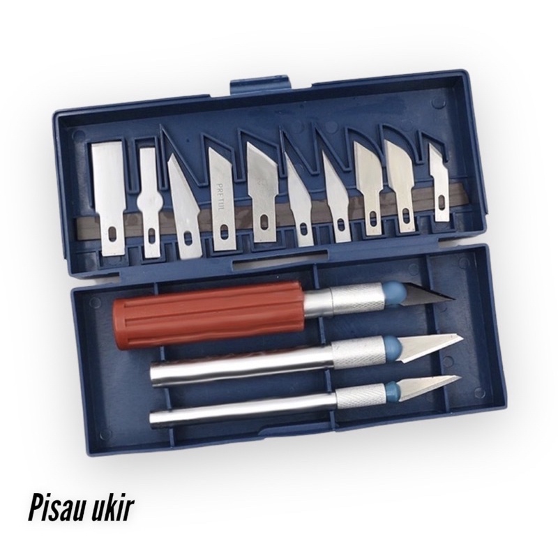 Pisau ukir set 13pcs - pisau ukiran