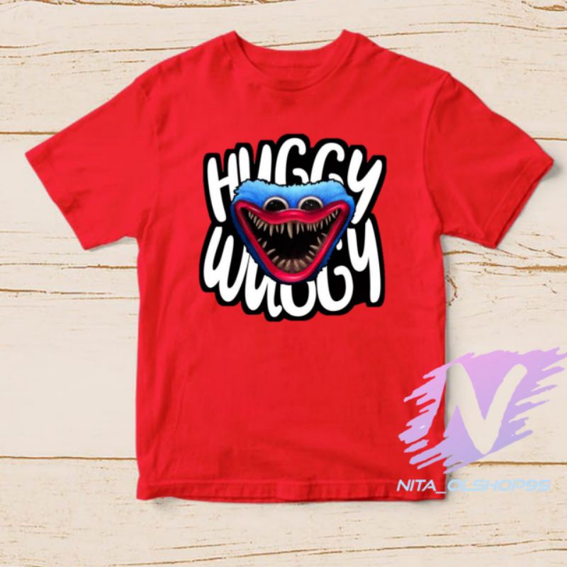 kaos huggy wuggy baju kaos anak hugy wugy