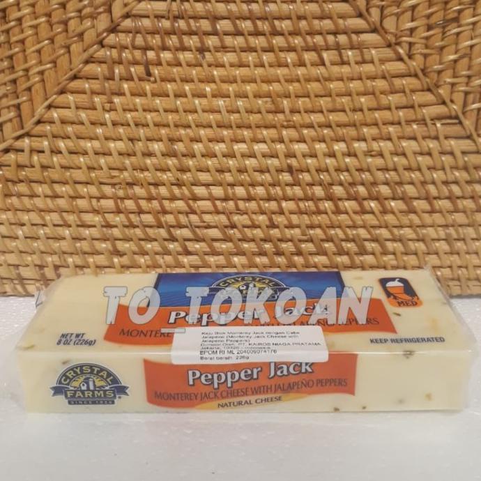 

CRYSTAL FARMS MONTEREY JACK CHEESE WITH JALAPENO PEPPER KEJU 226 GR