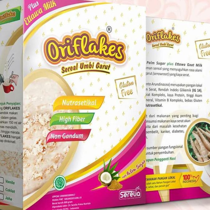 

Oriflakes Sereal Umbi Garut Rasa Vanila 900 Gram - Vanila