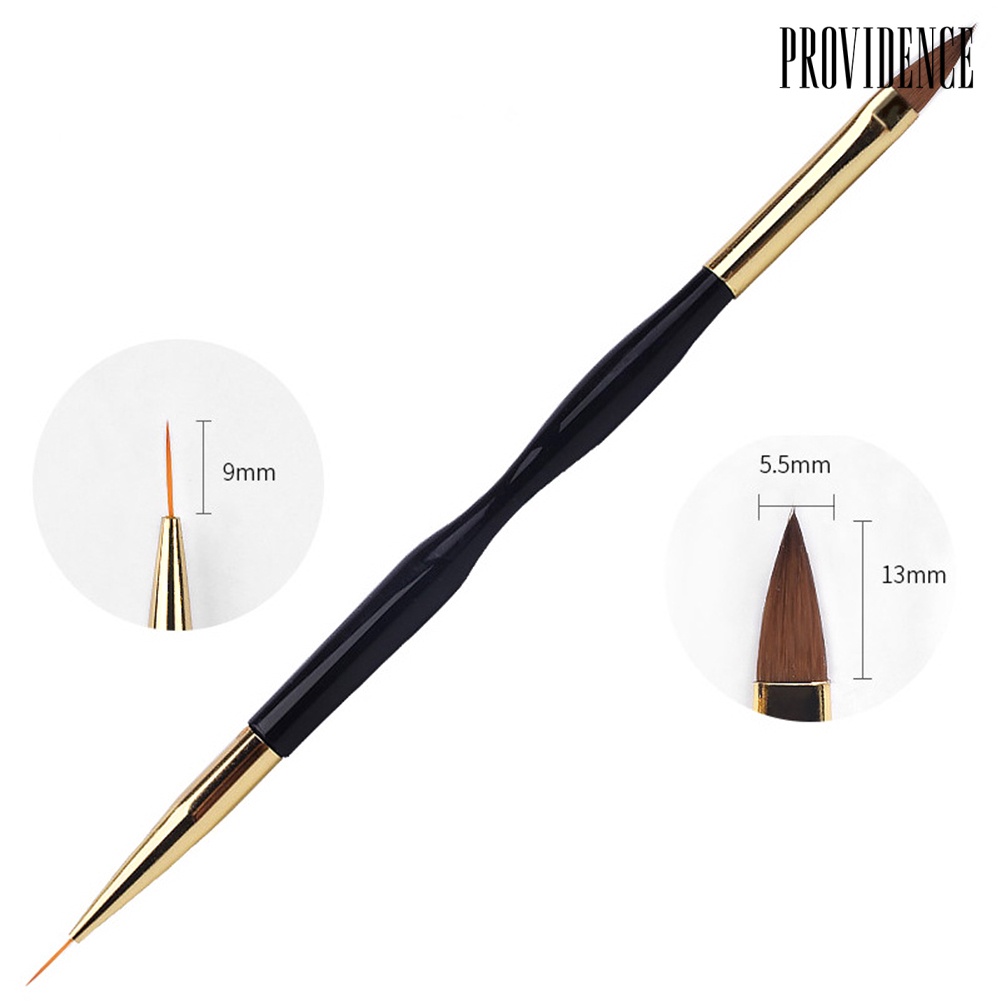 Providence 3Pcs Nail Art Pen Brush Acrylic Round Flat Painting Drawing Liner Manicure Tools